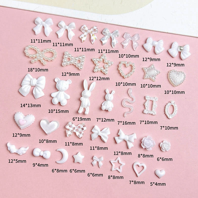 10PCS/Bag Butterfly knot Mix Nail Art Decoration
